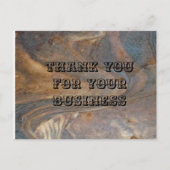 Vielen Dank für Ihr Business Wooden Getreidedesign Postkarte (Vorderseite)