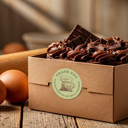 Vielen Dank für Ihr Business Woodgrain Mischpult Runder Aufkleber