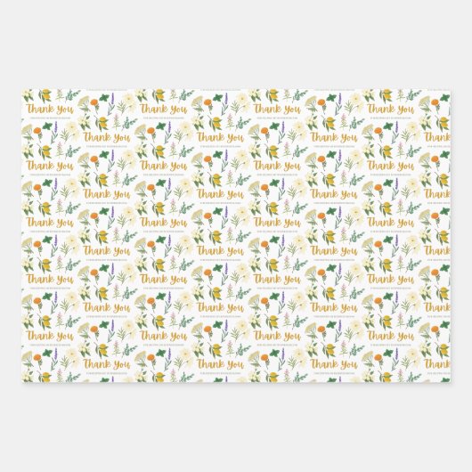 Vielen Dank für Ihr Business Wrapping Paper Sheets Geschenkpapier Set (Vorderseite)