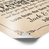 Vielen Dank für Ihr Dankeschön für Ihr Hochzeitssz Fotodruck (Ecke)