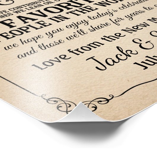 Vielen Dank für Ihr Dankeschön für Ihr Hochzeitssz Fotodruck (Ecke)