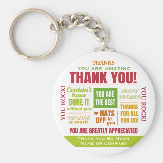 Vielen Dank für Ihr Dankeschön-Zitat Schlüsselanhänger (Vorne)