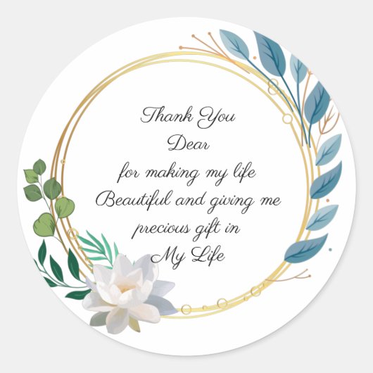 Vielen Dank für Ihr Design Runder Aufkleber (Vorderseite)