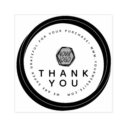 Vielen Dank für Ihr doppeltes Geschäftslogo für di Gummistempel (Prägung)