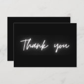 Vielen Dank für Ihr Einfaches Modernes Schwarz-wei Dankeskarte (Vorne/Hinten)