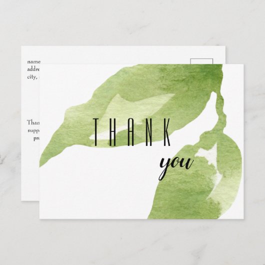 Vielen Dank für Ihr ermutigendes Foliage Postkarte (Vorne/Hinten)