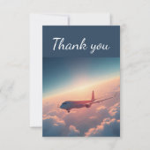 Vielen Dank für Ihr Flugzeug von Sky Clouds Pilot Dankeskarte (Vorderseite)