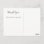 Vielen Dank für Ihr Foto Card Rustic Wedding Mason Postkarte (Rückseite)