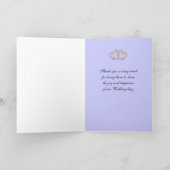 Vielen Dank für Ihr Foto mit blauen Rahmen Dankeskarte (Innenseite)