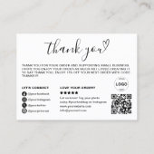 Vielen Dank für Ihr Foto Qr-Logos Modernes Busines Visitenkarte (Rückseite)