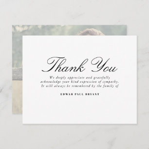 Vielen Dank für Ihr Foto zur Beerdigung-Karte Dankeskarte