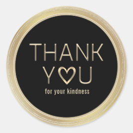 Vielen Dank für Ihr Freundness Gold Runder Aufkleber