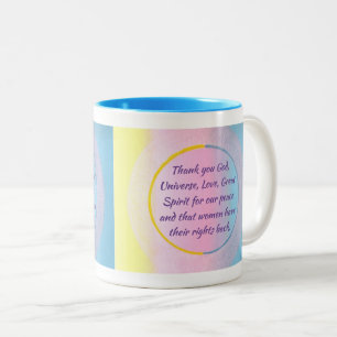 Vielen Dank für Ihr Gebet für Tasse zum Frieden un