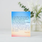 Vielen Dank für Ihr Gebet Inspiration Life Zitat Postkarte (Stehend Vorderseite)