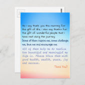 Vielen Dank für Ihr Gebet Inspiration Life Zitat Postkarte (Vorne/Hinten)