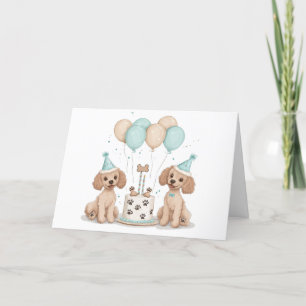 Vielen Dank für Ihr Geburtstag Standard Poodle Hun Dankeskarte