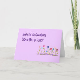 Vielen Dank für Ihr Geld Dankeskarte