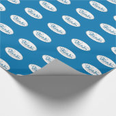 Vielen Dank für Ihr Geschäft, Blue Script Geschenkpapier (Ecke)