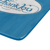 Vielen Dank für Ihr Geschäft, Blue Script Schneidebrett (Ecke)