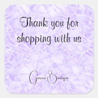 Vielen Dank für Ihr Geschäft Quadratischer Aufkleber