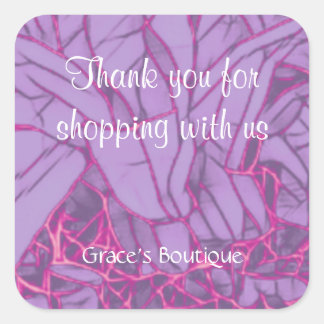 Vielen Dank für Ihr Geschäft Quadratischer Aufkleber