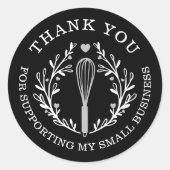 Vielen Dank für Ihr Geschäftsgebäck Whisky Logo Runder Aufkleber (Vorderseite)