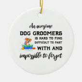 Vielen Dank für Ihr Geschenk für Hunde Groomer Man Keramik Ornament (Vorne)