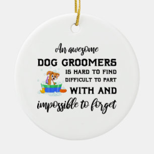 Vielen Dank für Ihr Geschenk für Hunde Groomer Man Keramik Ornament