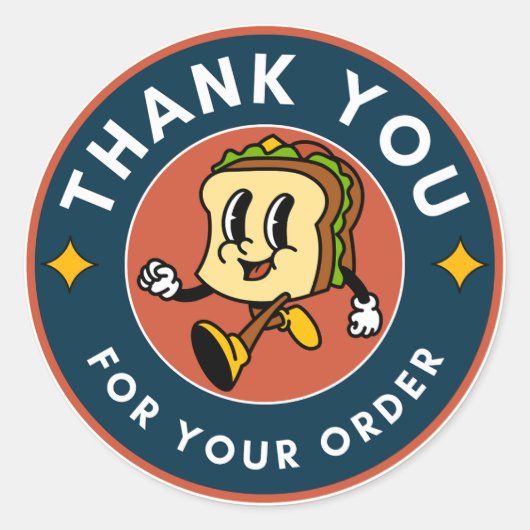 Vielen Dank für Ihr Geschenk Runder Aufkleber (Vorderseite)