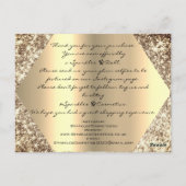 Vielen Dank für Ihr Glitzer Gold Logo Postkarte (Rückseite)
