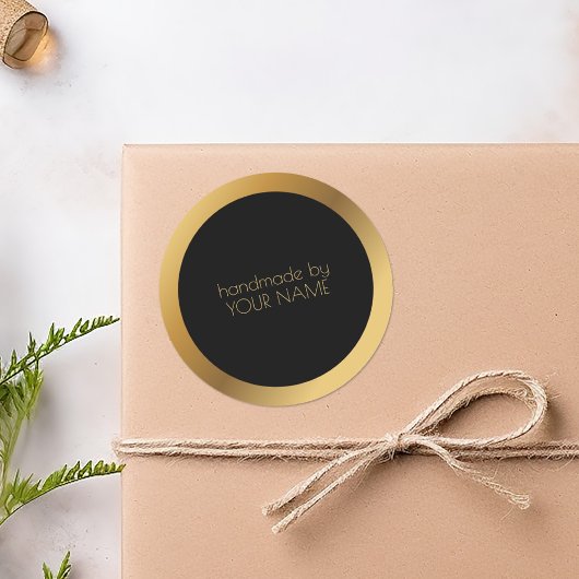 Vielen Dank für Ihr Gold Border Business Packing S Runder Aufkleber