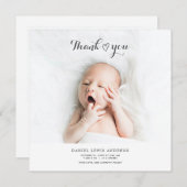 Vielen Dank für Ihr Herz Foto Collage Birth Ankündigung (Vorne/Hinten)