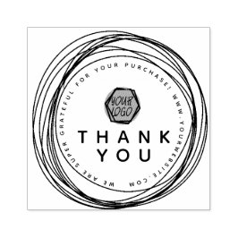 Vielen Dank für Ihr Herz Geschäftslogo für die Bou Gummistempel