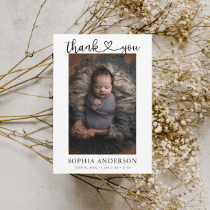 Vielen Dank für Ihr Herz-Script-Foto Ankündigung