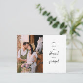 Vielen Dank für Ihr Hochzeitpferd Wild Blume Glanz Postkarte (Stehend Vorderseite)