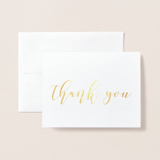 Vielen Dank für Ihr Hochzeitskarten Echte GOLD FOI Folienkarte (Vorderseite mit Umschlag)