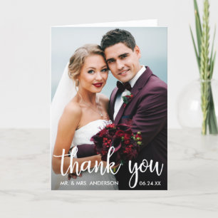 Vielen Dank für Ihr Hochzeitsskript Foto Moderne S Feiertagskarte