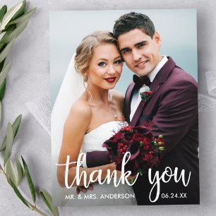 Vielen Dank für Ihr Hochzeitsskript Foto Modernes Postkarte