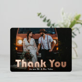 Vielen Dank für Ihr Hochzeitsstipendium Foto Real  Folieneinladung (Stehend vorne)