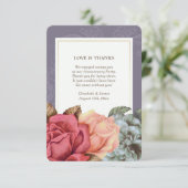 Vielen Dank für Ihr Hochzeitstag Flachkarten Einladung (Stehend Vorderseite)