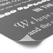 Vielen Dank für Ihr Hochzeitszeichen oder Ihre Kar Poster (Ecke)