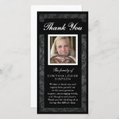Vielen Dank für Ihr individuelles Foto Schwarz & W Dankeskarte (Vorne/Hinten)