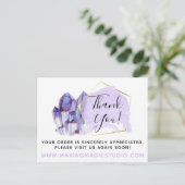 Vielen Dank für Ihr Interesse an Aquarellkristalle Postkarte (Stehend Vorderseite)