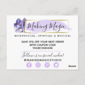 Vielen Dank für Ihr Interesse an Aquarellkristalle Postkarte (Rückseite)