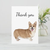 Vielen Dank für Ihr Interesse an Corgi Dog Tier Dankeskarte (Stehend Vorderseite)