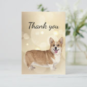 Vielen Dank für Ihr Interesse an Corgi Dog Tier Dankeskarte (Stehend Vorderseite)