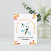 Vielen Dank für Ihr Interesse an der Bee Valentine Postkarte (Stehend Vorderseite)
