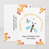 Vielen Dank für Ihr Interesse an der Bee Valentine Postkarte (Vorne/Hinten)