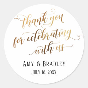 Vielen Dank für Ihr Interesse an der Gold-Kalligra Runder Aufkleber