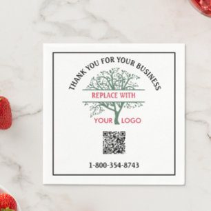Vielen Dank für Ihr Interesse an Ihrem Logo QR Cod Serviette